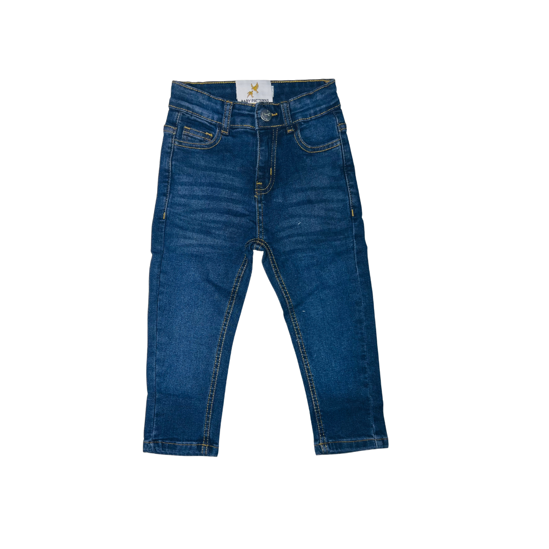 Classic Dark Blue Denim Jeans for Kids – Comfortable & Stylish Everyday Wear