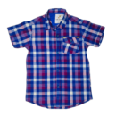 Boys' Multicolor Checkered Short Sleeve Shirt – Casual Cotton Comfort
