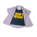 Boys' Double Layer Shirt – “DON’T EVEN!” Graphic Tee Style Inner