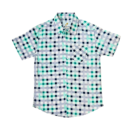Boys's Short Sleeve Checkered Casual Shirt