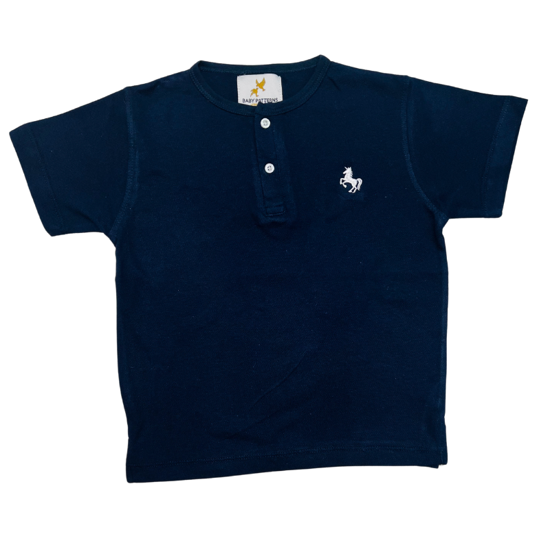 Boys’ Burgundy Polo Piqué T-Shirt with Embroidered Logo