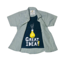 Boys' Blue lines Double Shirt – “Great Idea!” Graphic Print