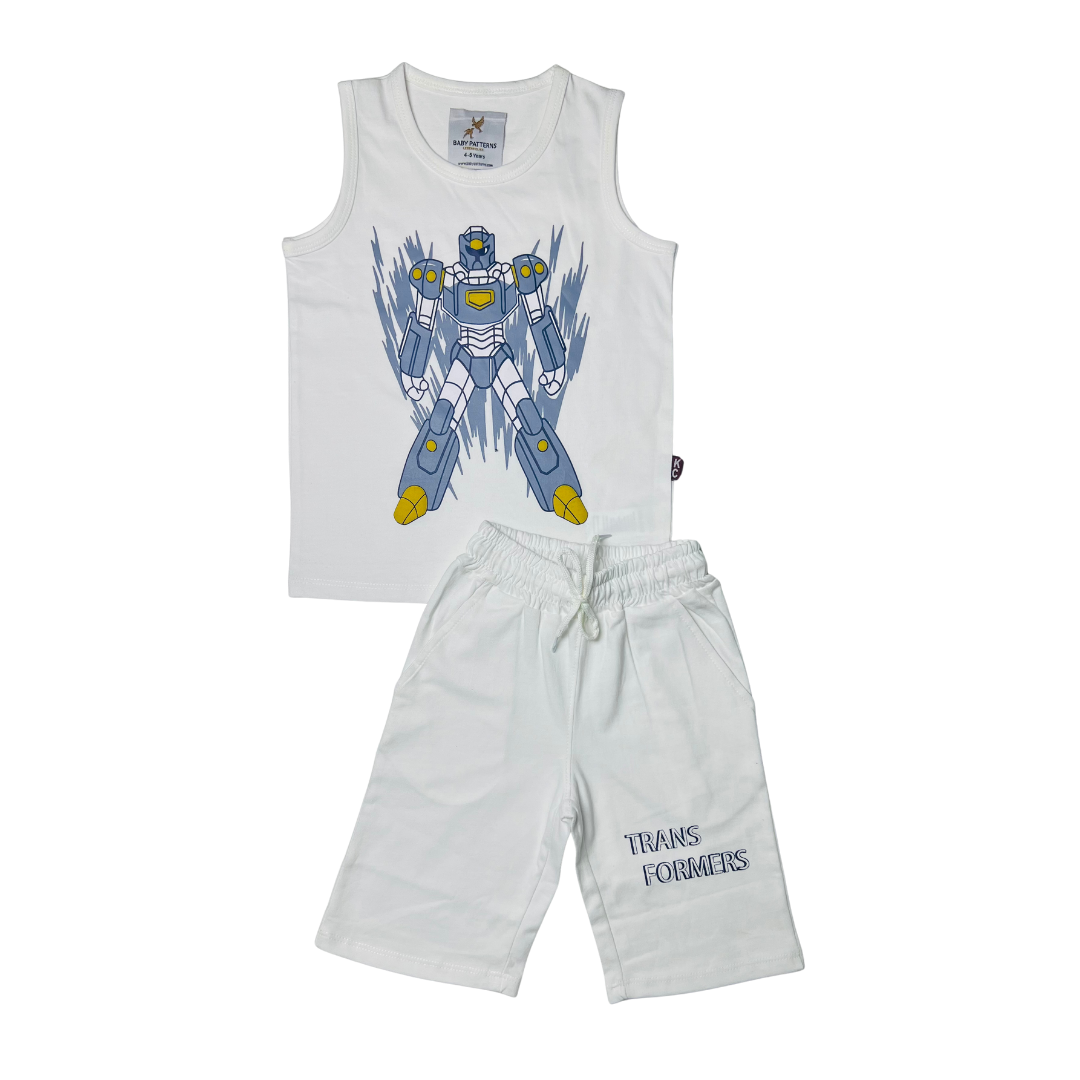 Kids Sleeveless Shirt & Shorts Set – "Transformers" Edition
