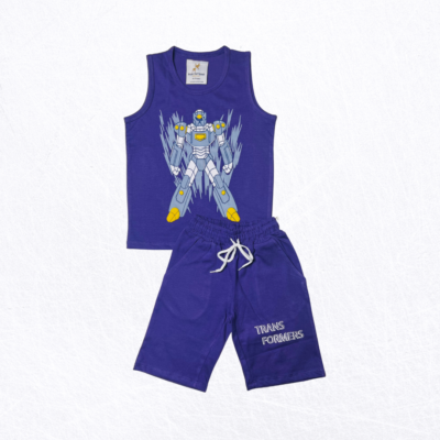 Kids Sleeveless Shirt & Shorts Set – "Transformer" Edition